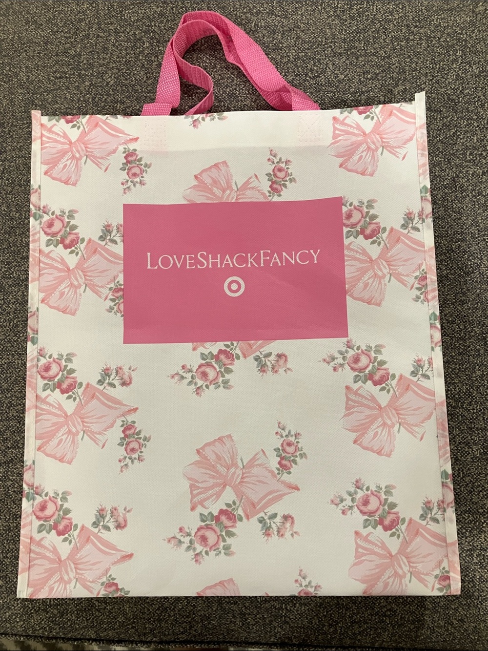 LoveShackFancy Pink & White Floral Tote Bag